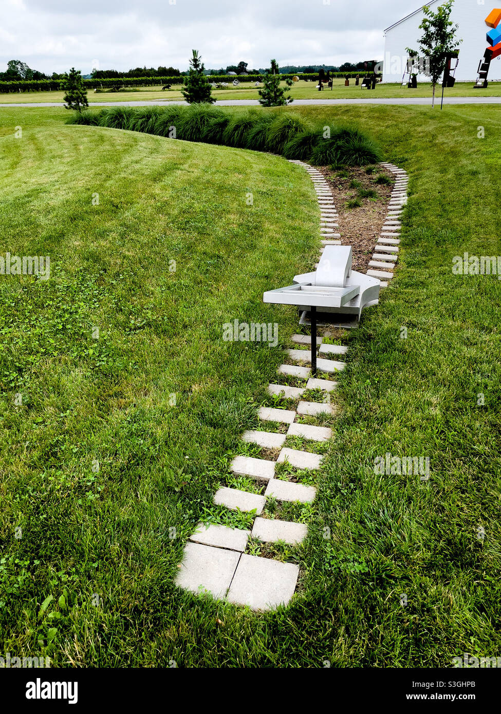 Zipper opening in the grass - Smartphone Captured Stock Image