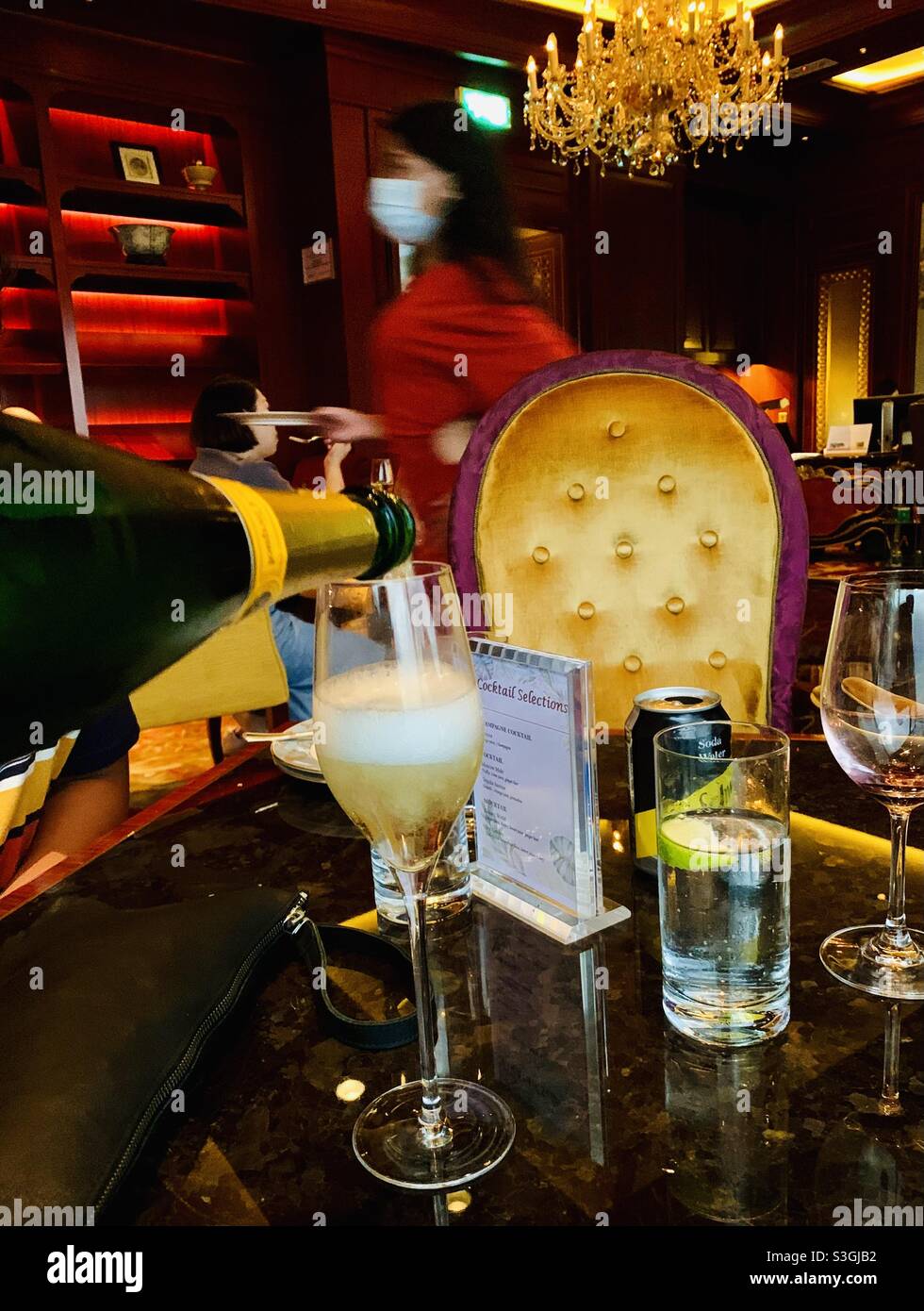 A glass of Champagne. - Smartphone Captured Stock Image