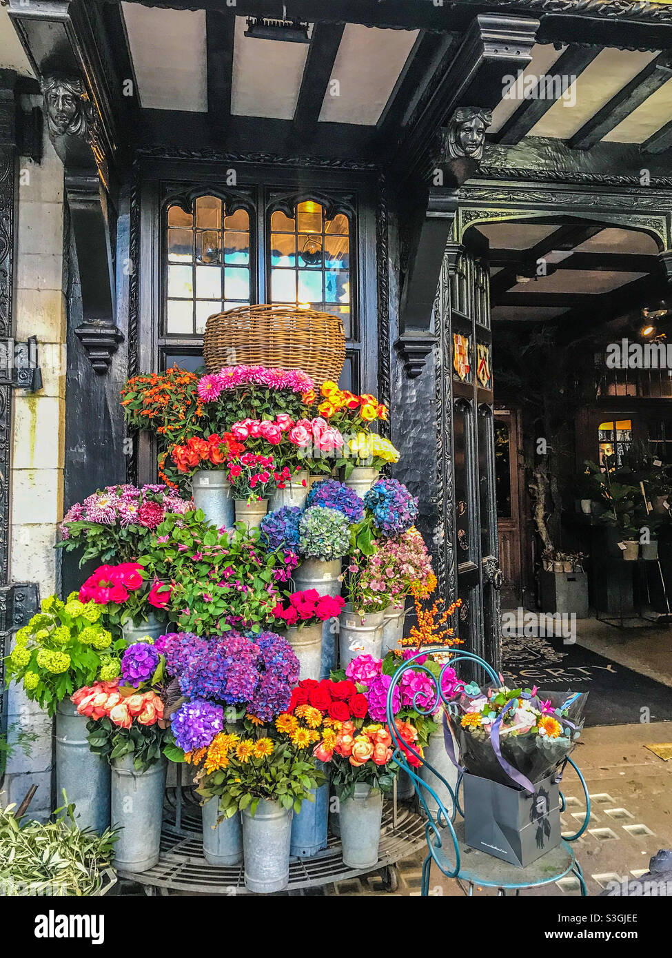Liberty’s department store florist - Smartphone Captured Stock Image