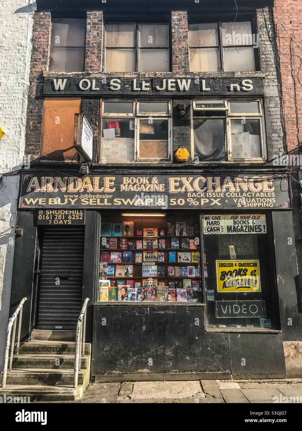 Arndale book Exchange, Manchester - Smartphone Captured Stock Image