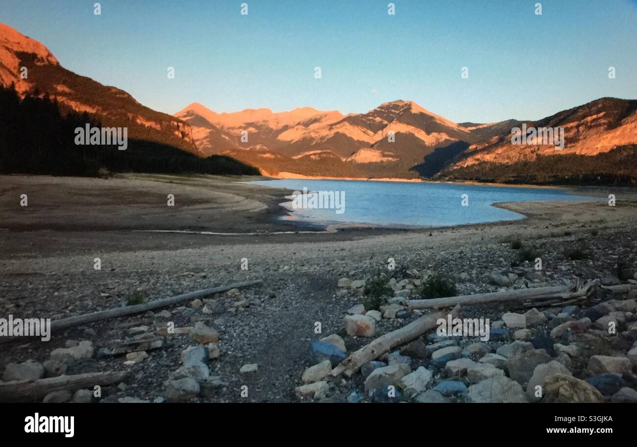 Barrier lake, Alberta, Canada, Kananaskis country, Lakes, mountains, Rockies, scenics, landscape, tourism - Smartphone Captured Stock Image