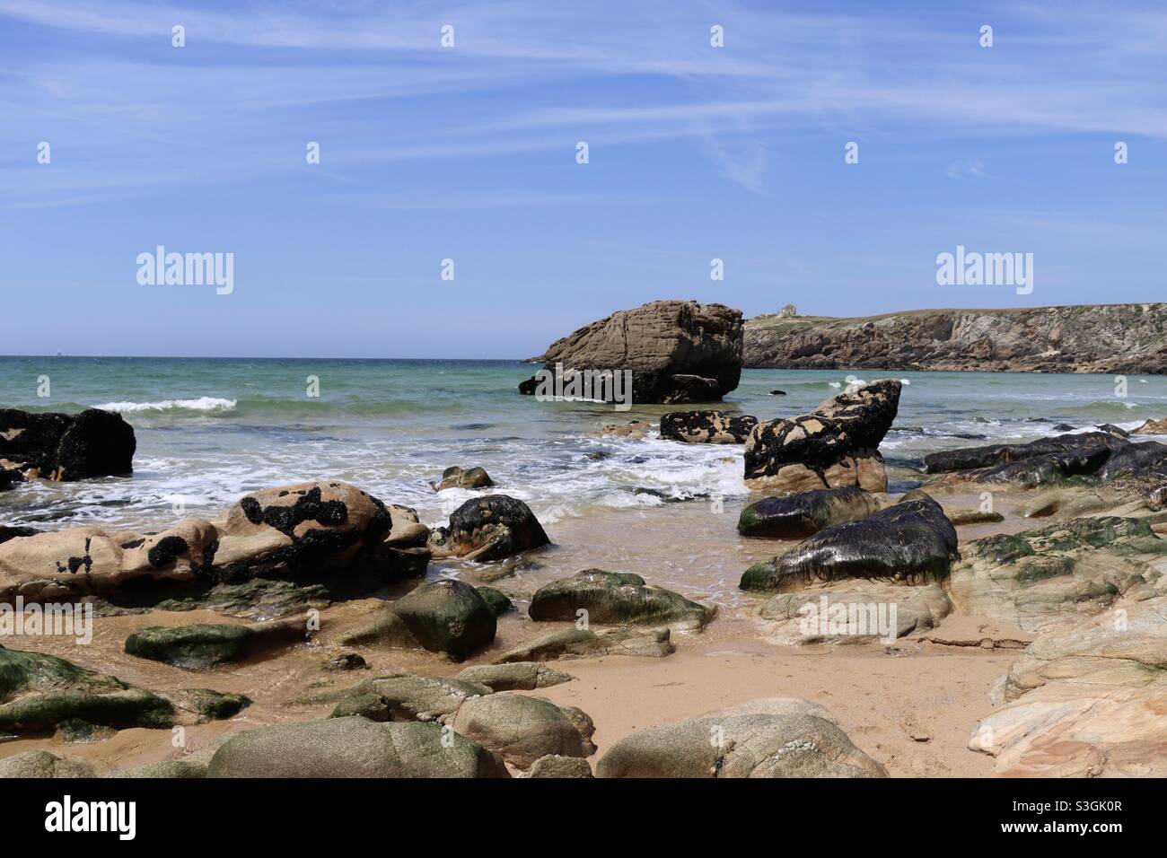 Rocks ,stones and sea - Smartphone Captured Stock Image