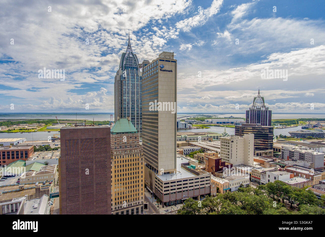 Downtown Mobile, Alabama cityscape - Smartphone Captured Stock Image