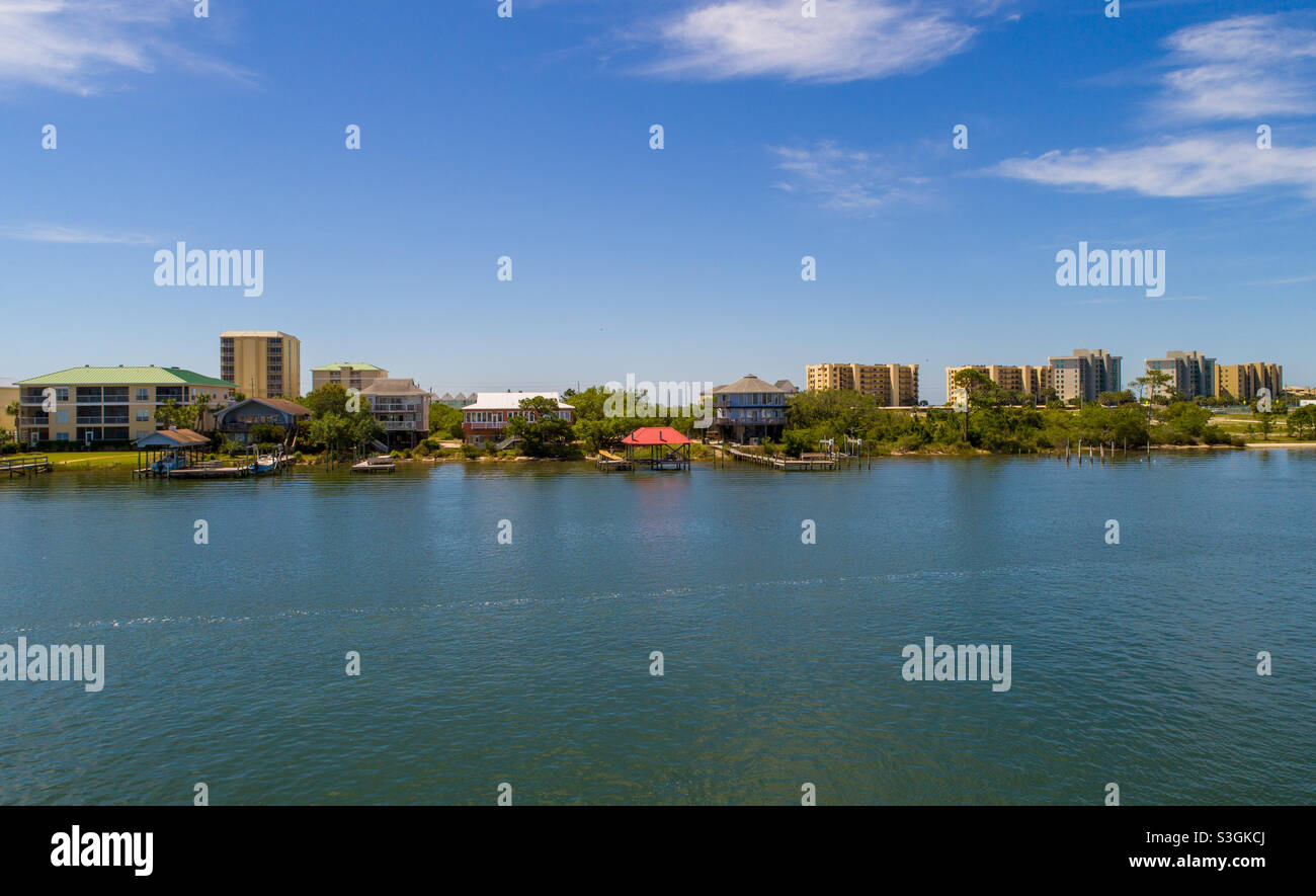 Perdido Key Beach, Florida on Ole River - Smartphone Captured Stock Image