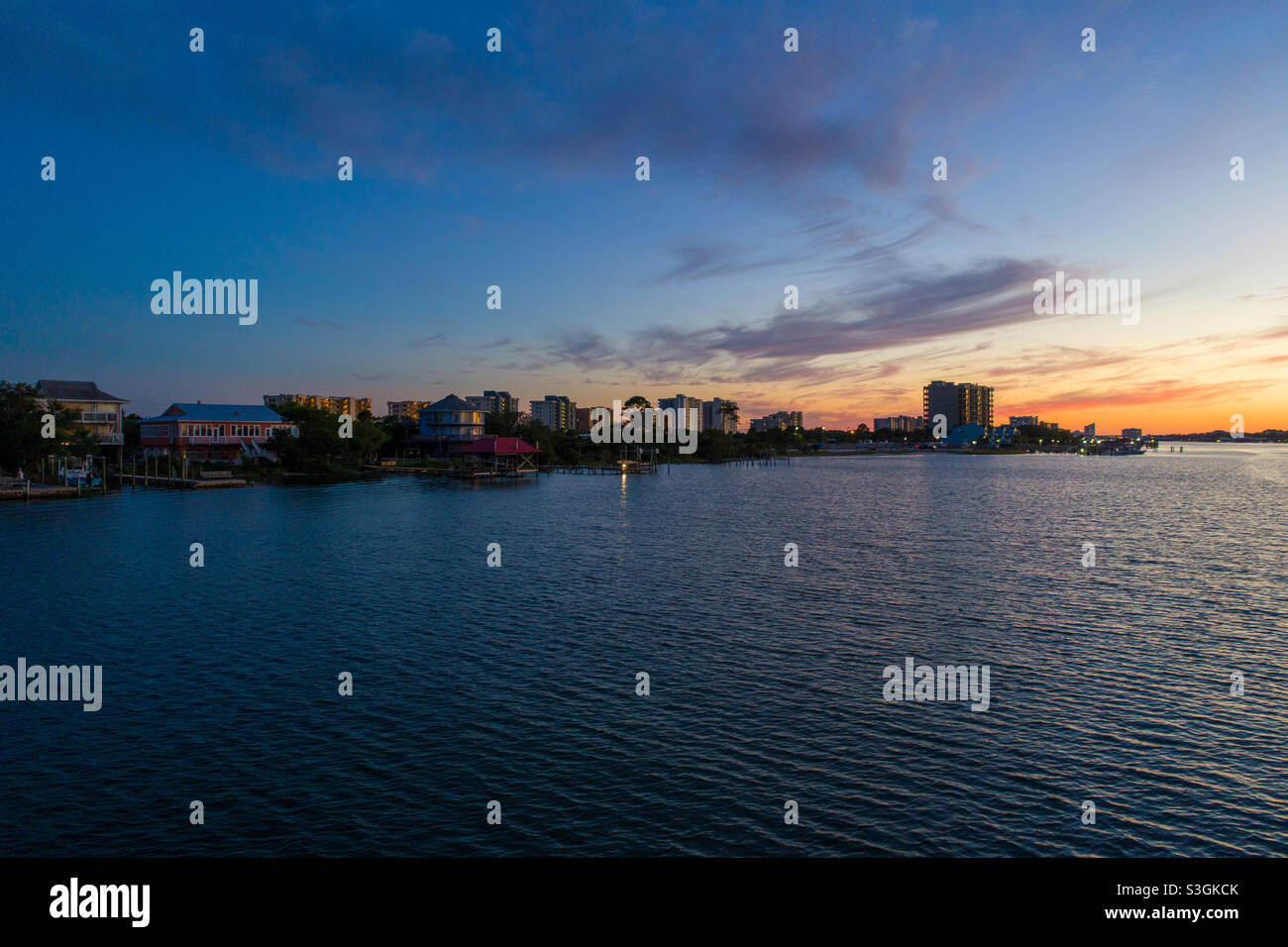 Sunset at Perdido Key Beach, Florida on Ole River - Smartphone Captured Stock Image