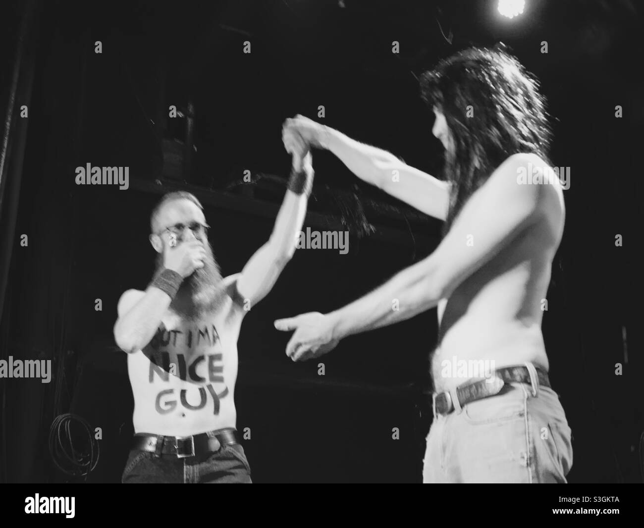 US Air Guitar championship finals competitors in NYC Stock Photo Alamy