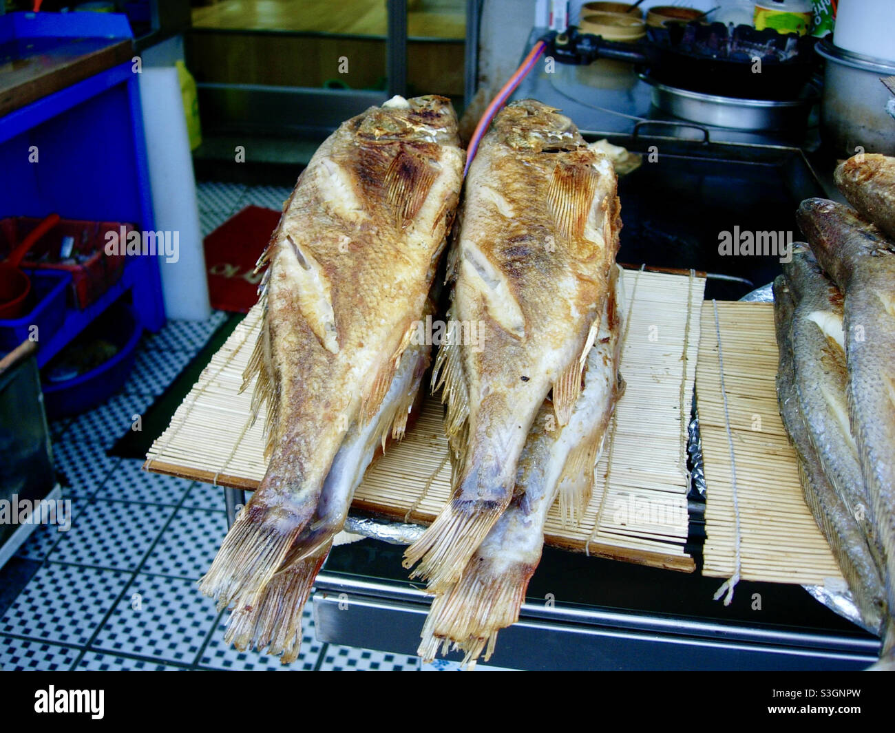 Dried Fish Korea Stock Photo Alamy