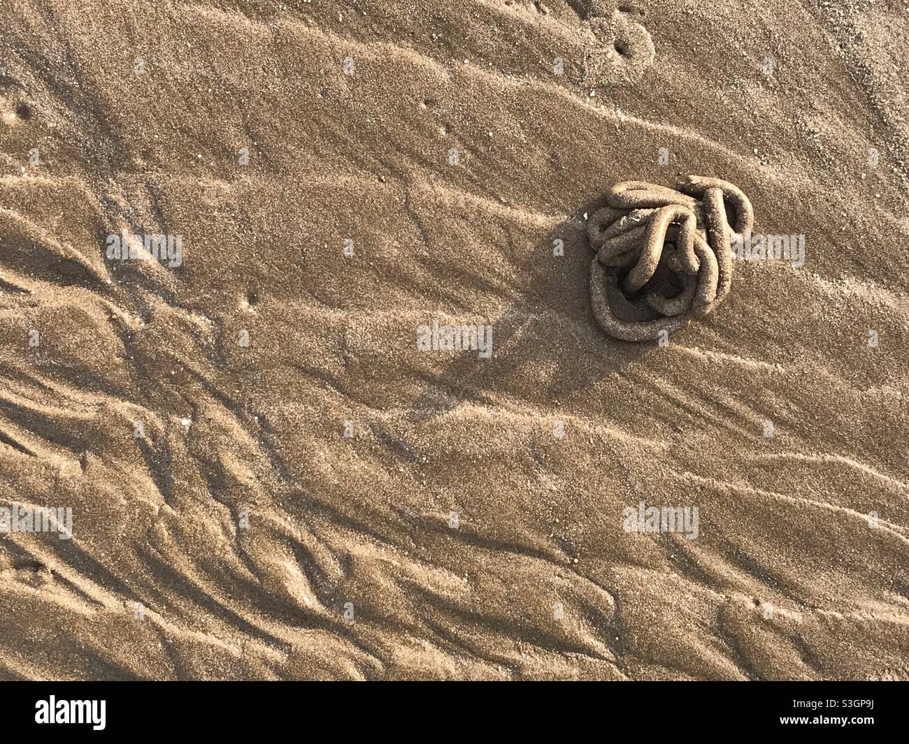 Abstract natural art with different sand patterns - Smartphone Captured Stock Image