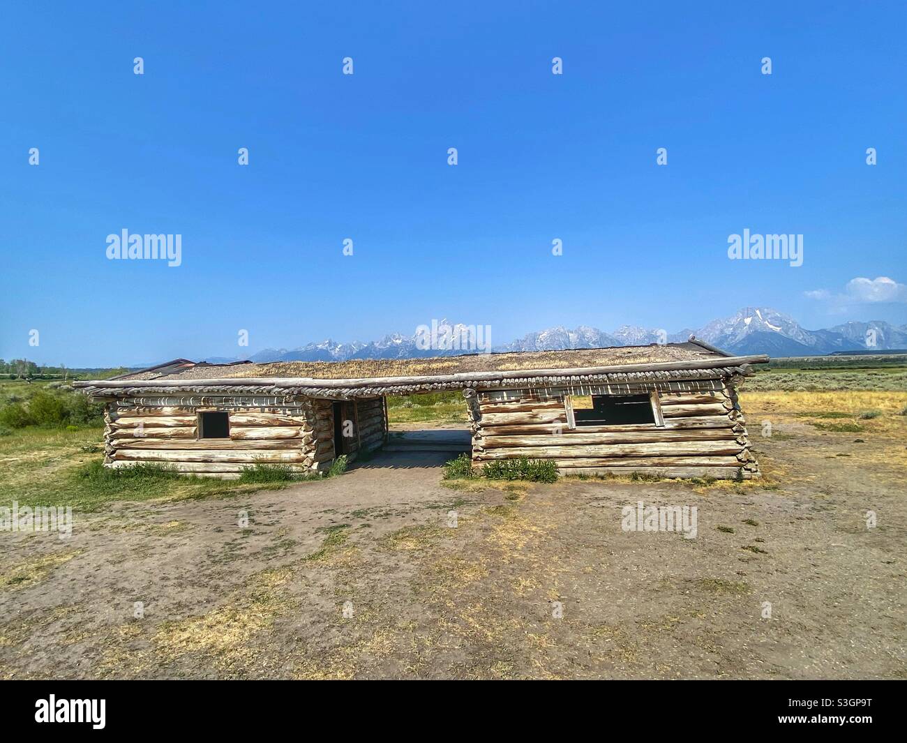 Cunningham cabin at the Grand Teton National Park in Wyoming Stock Photo