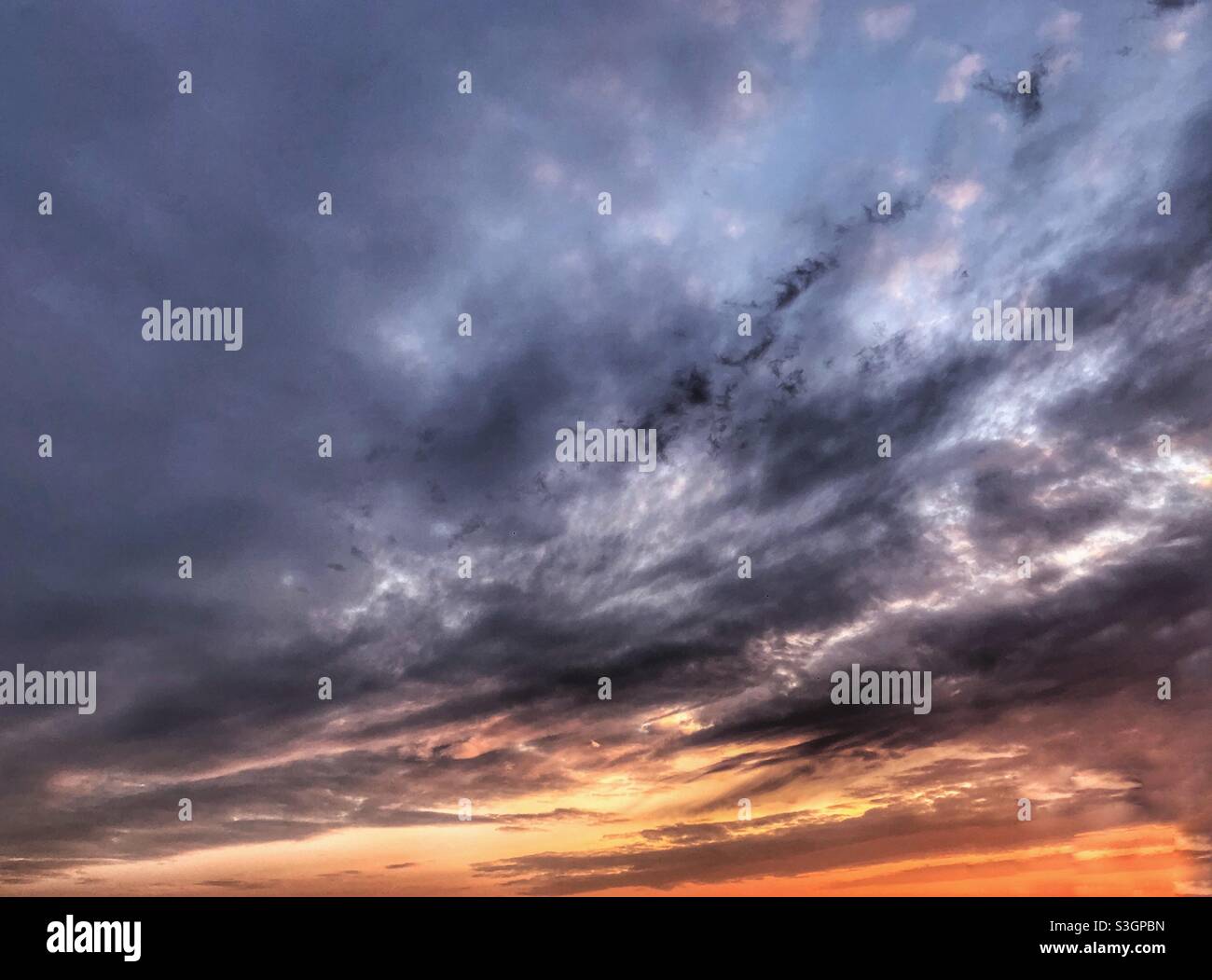 Evening sunset. Stock Photo
