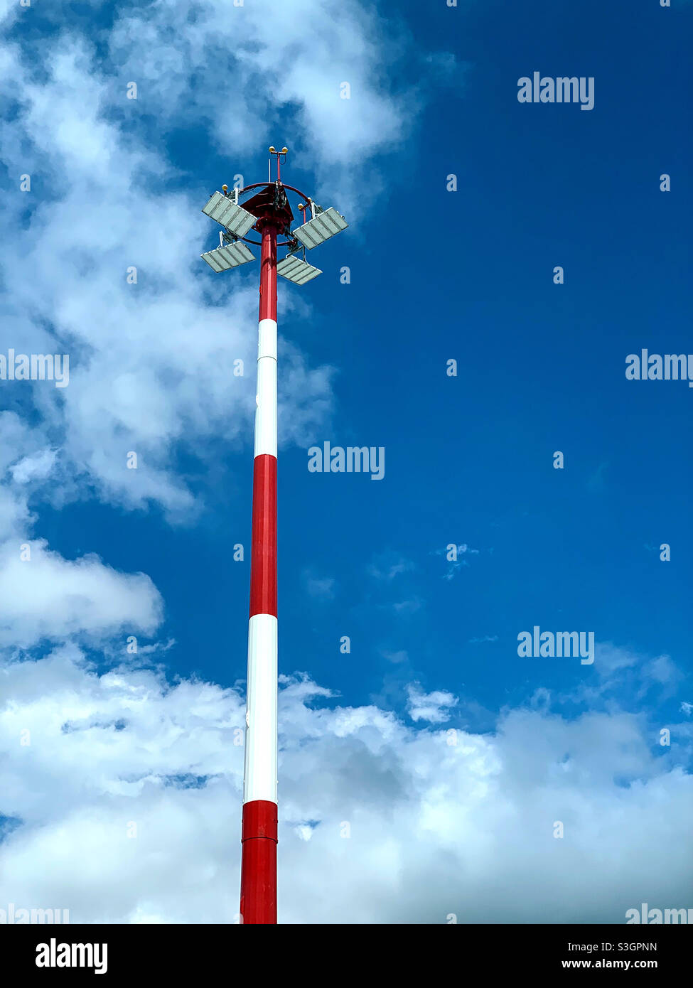 aerodrome high mast - Smartphone Captured Stock Image