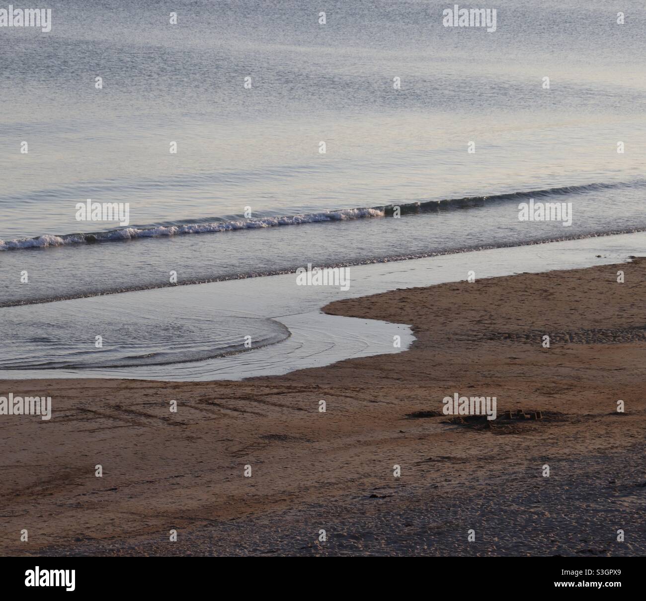 Waves on the beach in Brittany on July - Smartphone Captured Stock Image