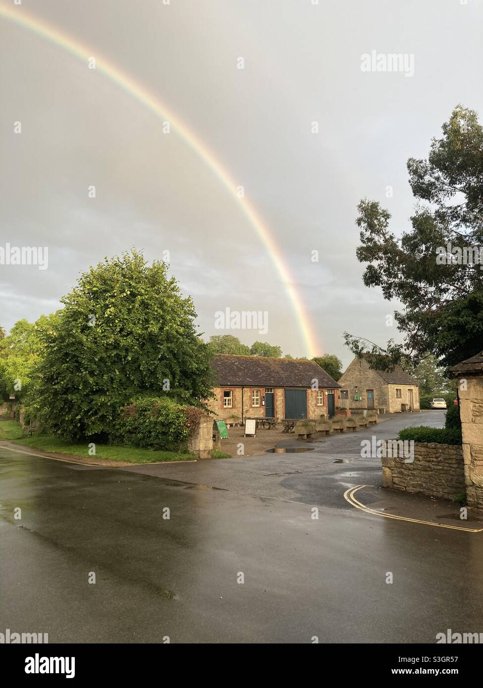 Rainbow after the rain Stock Photo Alamy