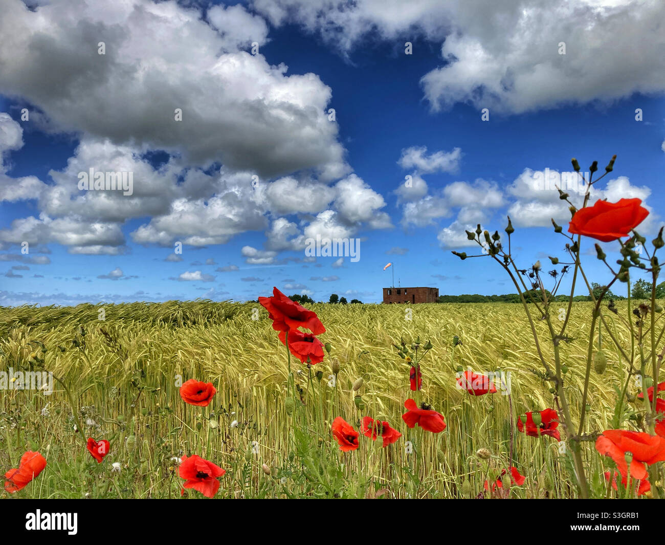 The Air Traffic Control tower at RAF Little Snoring - Smartphone Captured Stock Image