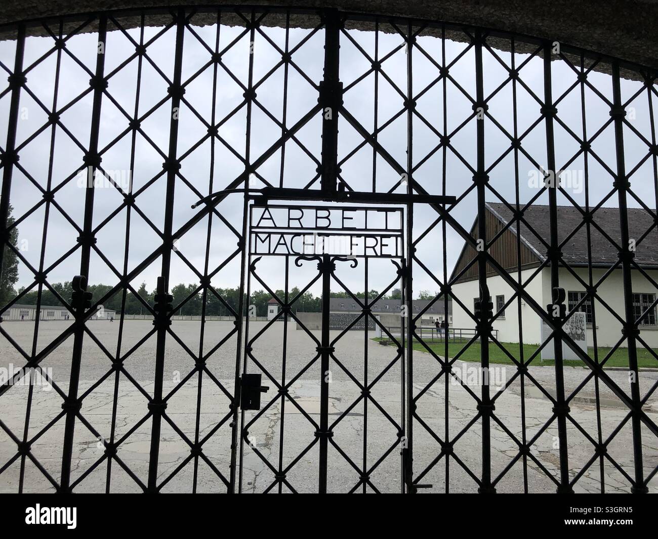 Dachau Concentration Camp Memorial Site, WWII - Smartphone Captured Stock Image