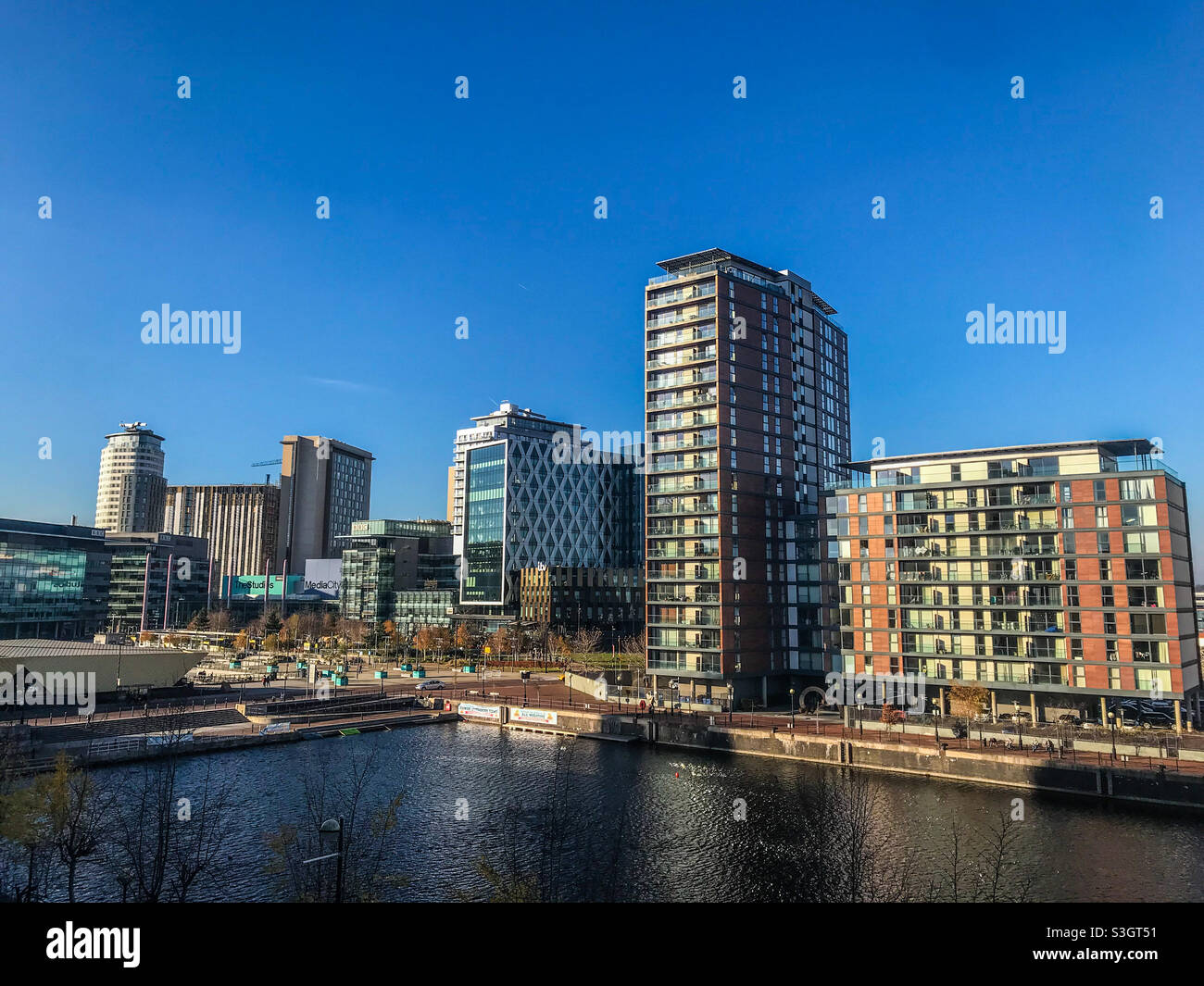 Media city at Salford quays Stock Photo Alamy