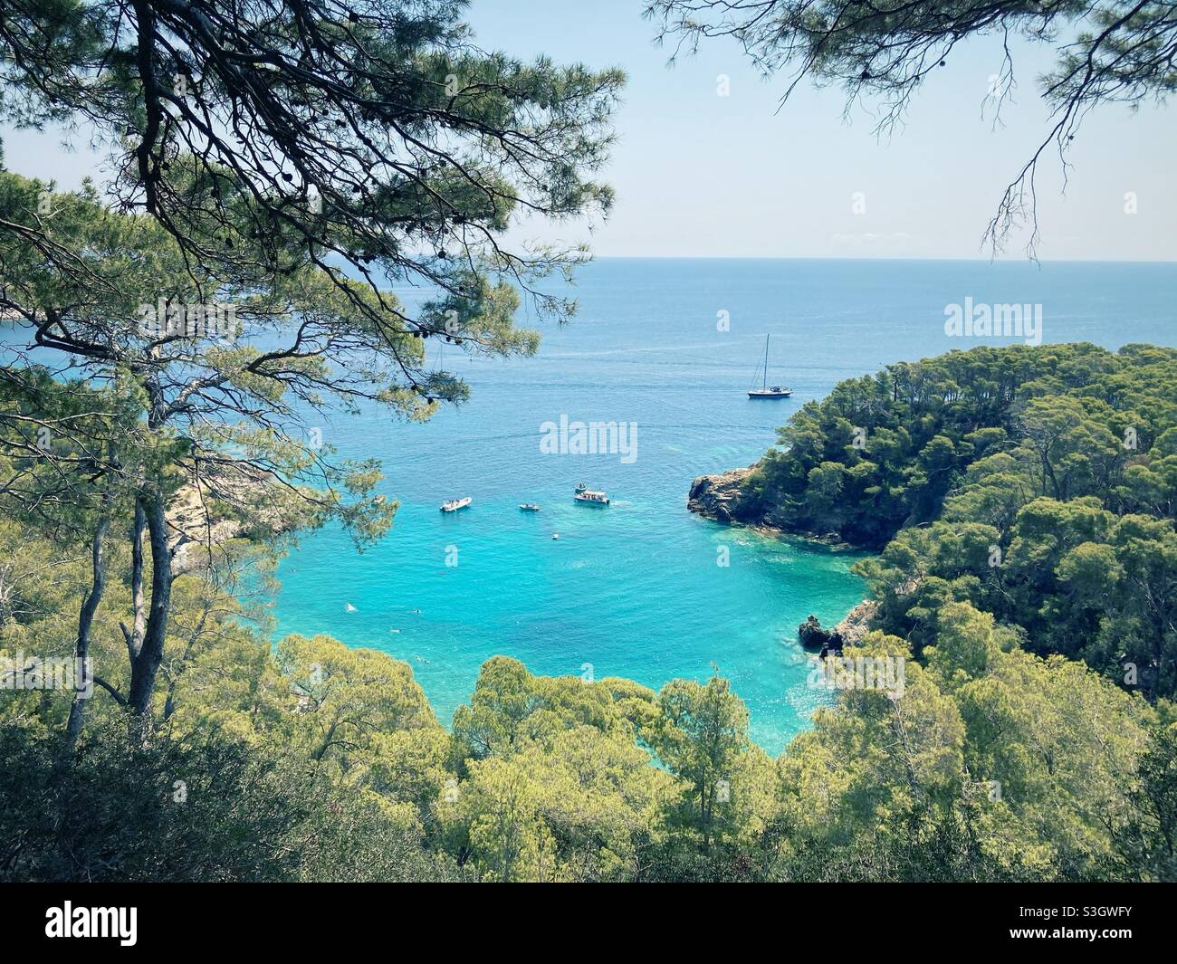 A Bay on the Italian Tremiti Islands, Italy - Smartphone Captured Stock Image