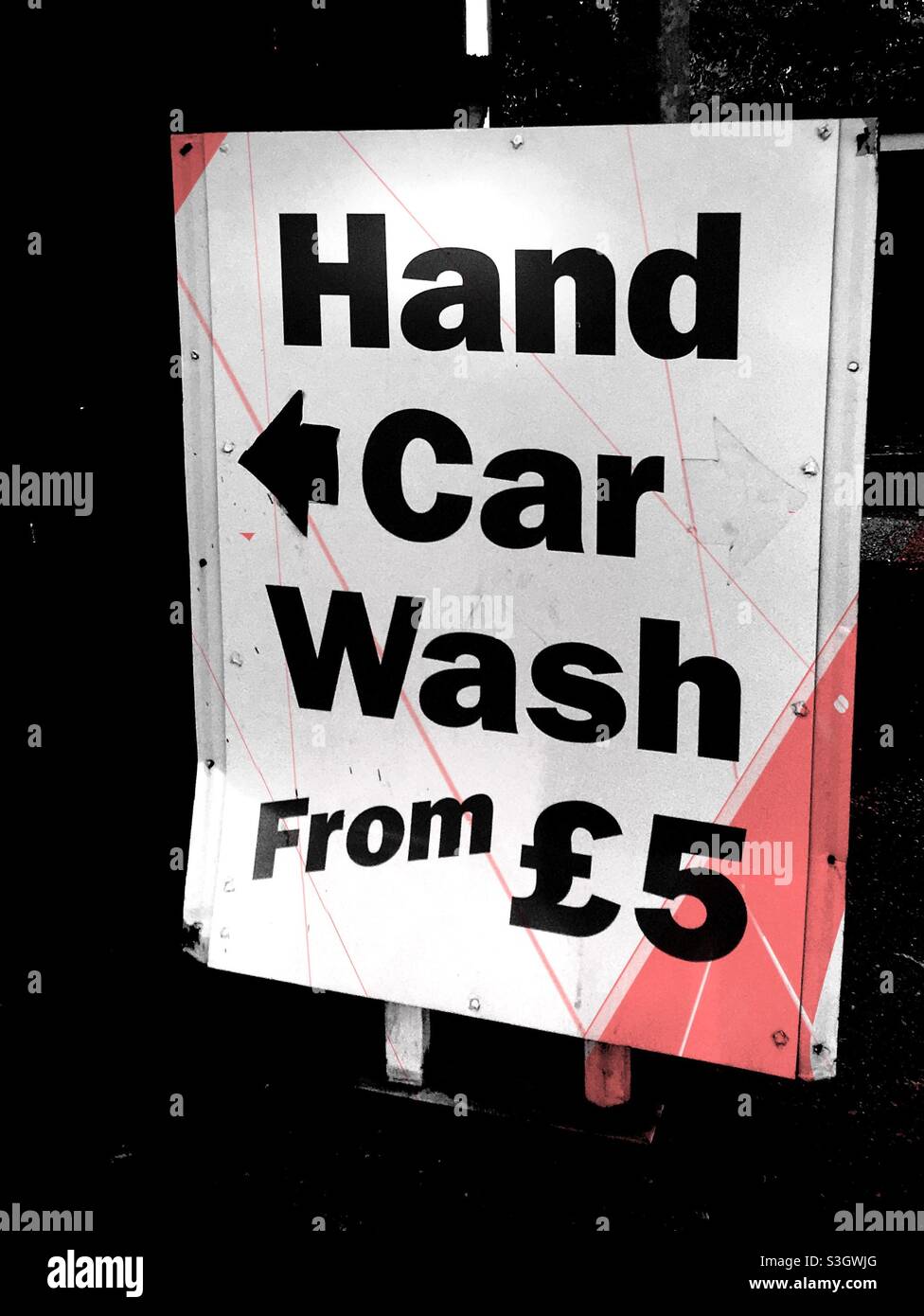 Hand car wash sign hi-res stock photography and images - Alamy