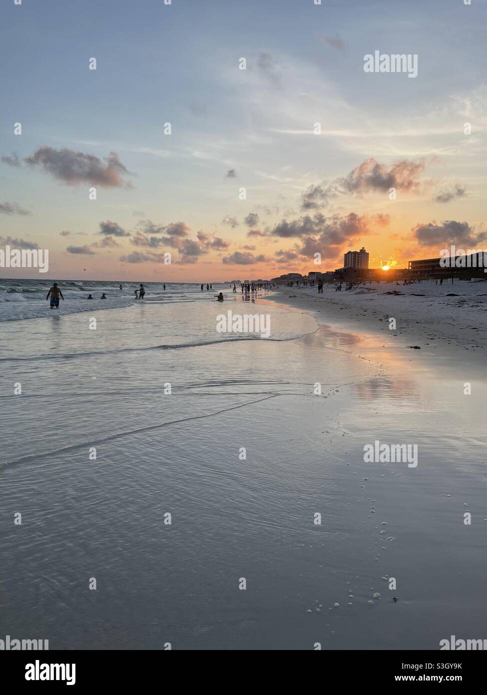 Summer sunset on Florida beach - Smartphone Captured Stock Image