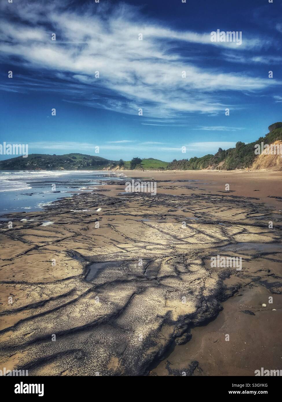 Moeraki Beach, South Island, New Zealand - Smartphone Captured Stock Image