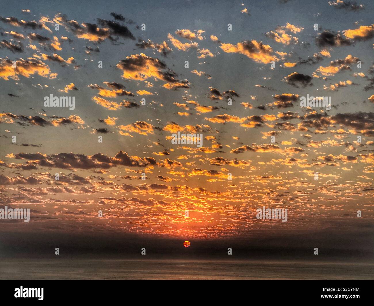 Magnificent sunrise over the Indian Ocean - Smartphone Captured Stock Image