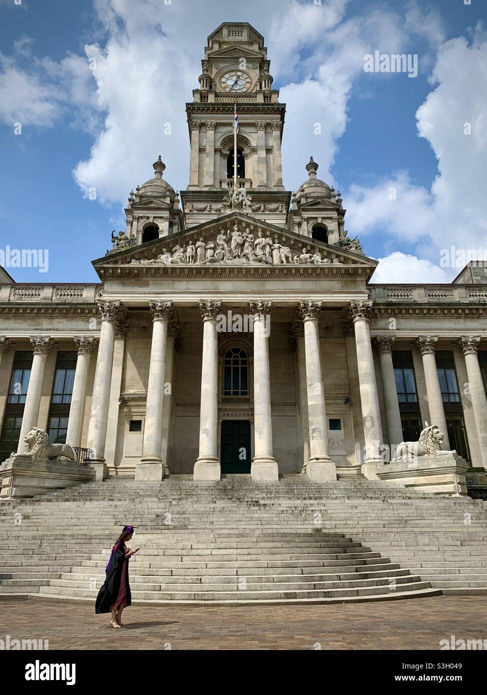 Graduation day outside Guildhall Portsmouth. - Smartphone Captured Stock Image