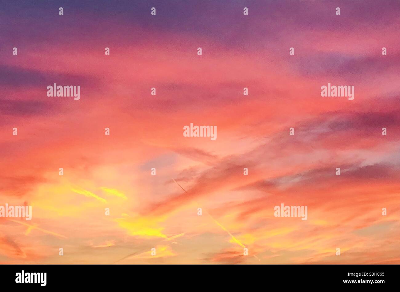 Beautiful colorful sunset Stock Photo