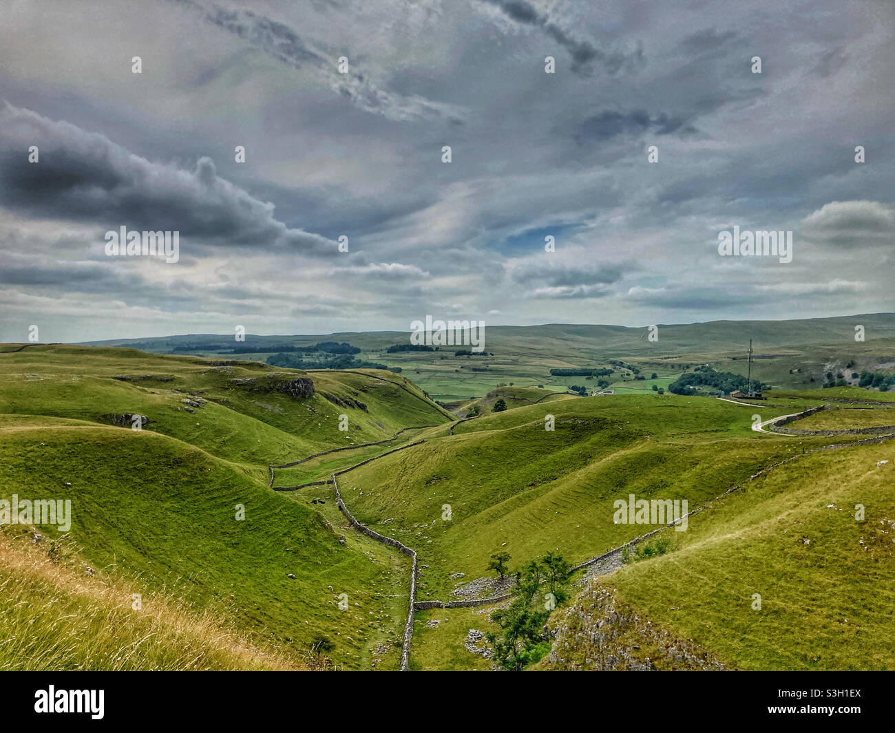 View across the Yorkshire Dales - Smartphone Captured Stock Image