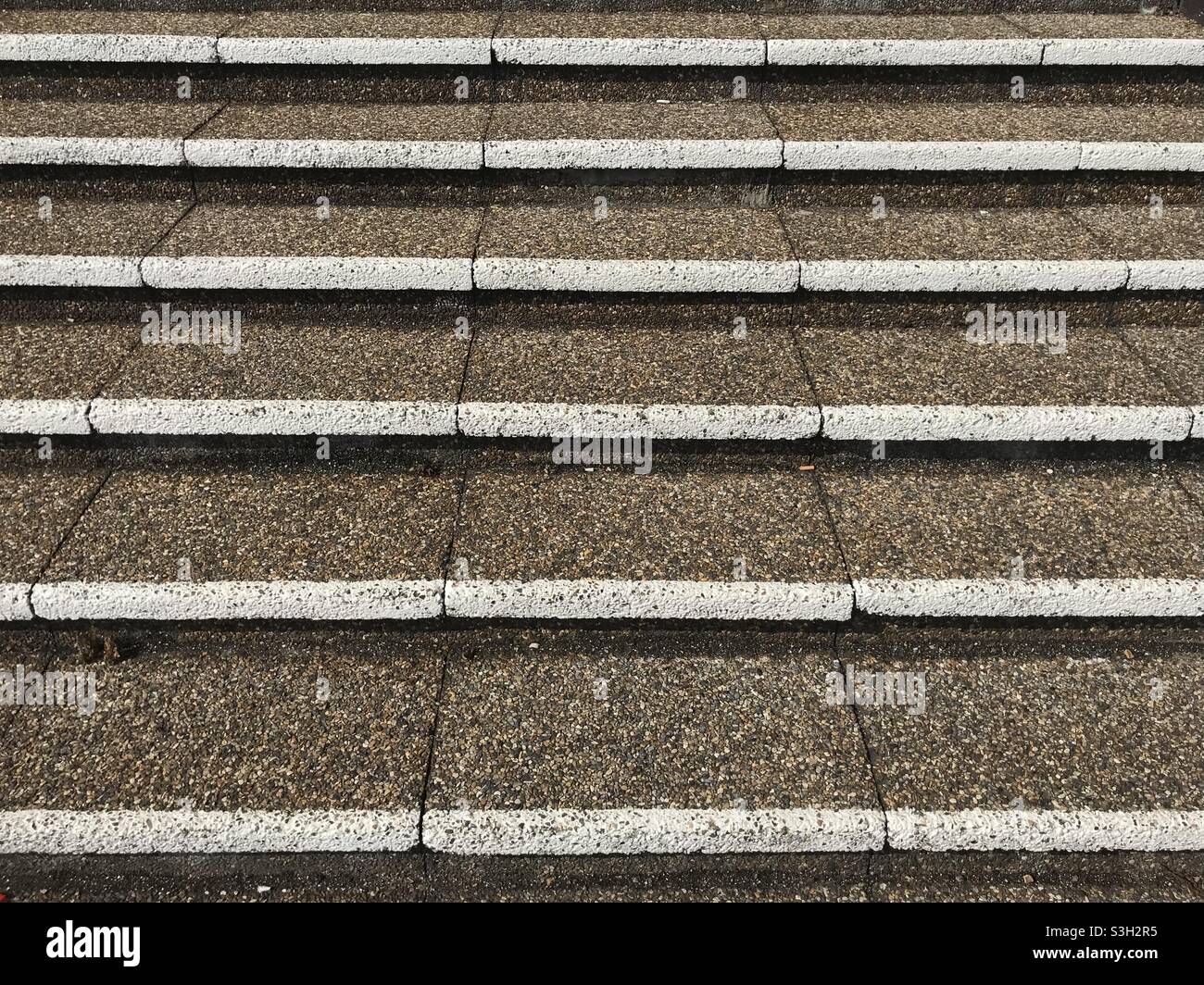Striped cement steps pattern lines Stock Photo