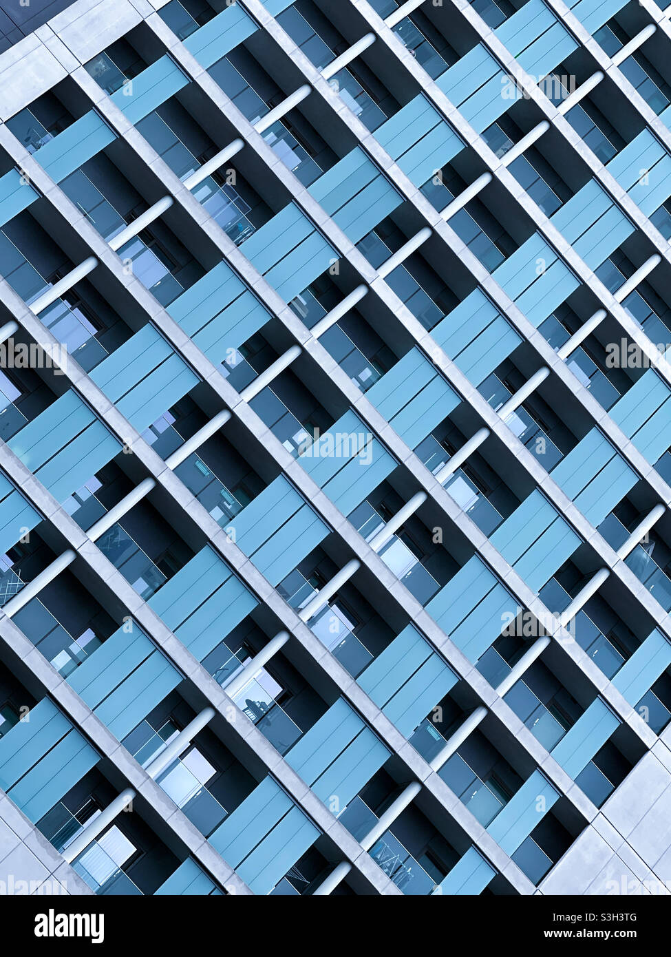 Pattern of rooms and balconies in an apartment block Stock Photo - Alamy