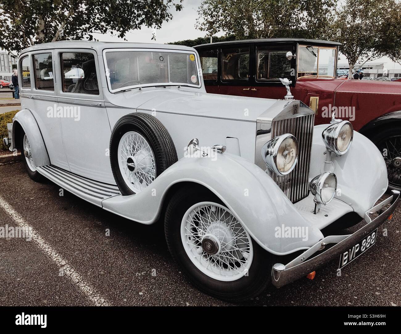 Classic Rolls Royce 20/25 Phantom 11 from 1936 at Silverstone Classic 2021 - Smartphone Captured Stock Image