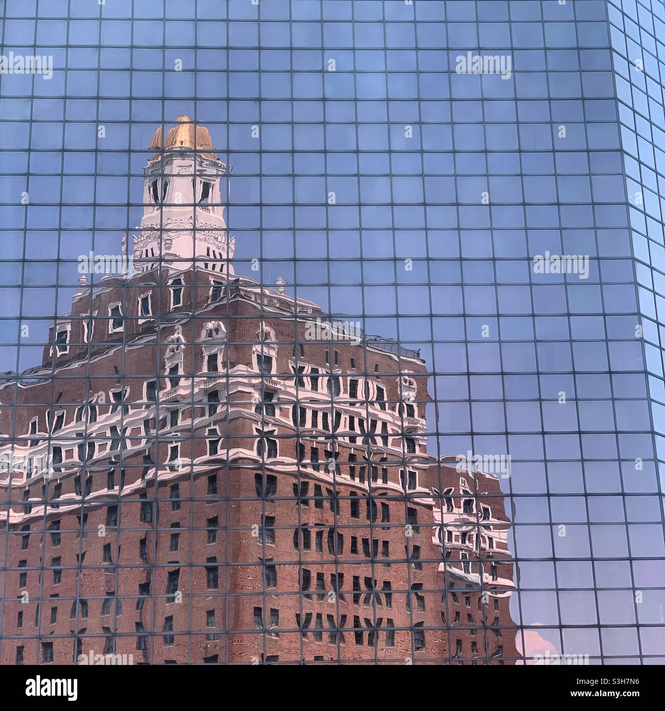 Ther Claridge Radisson Hotel reflected in Bally’s, Atlantic City, New Jersey, United States, North America - Smartphone Captured Stock Image