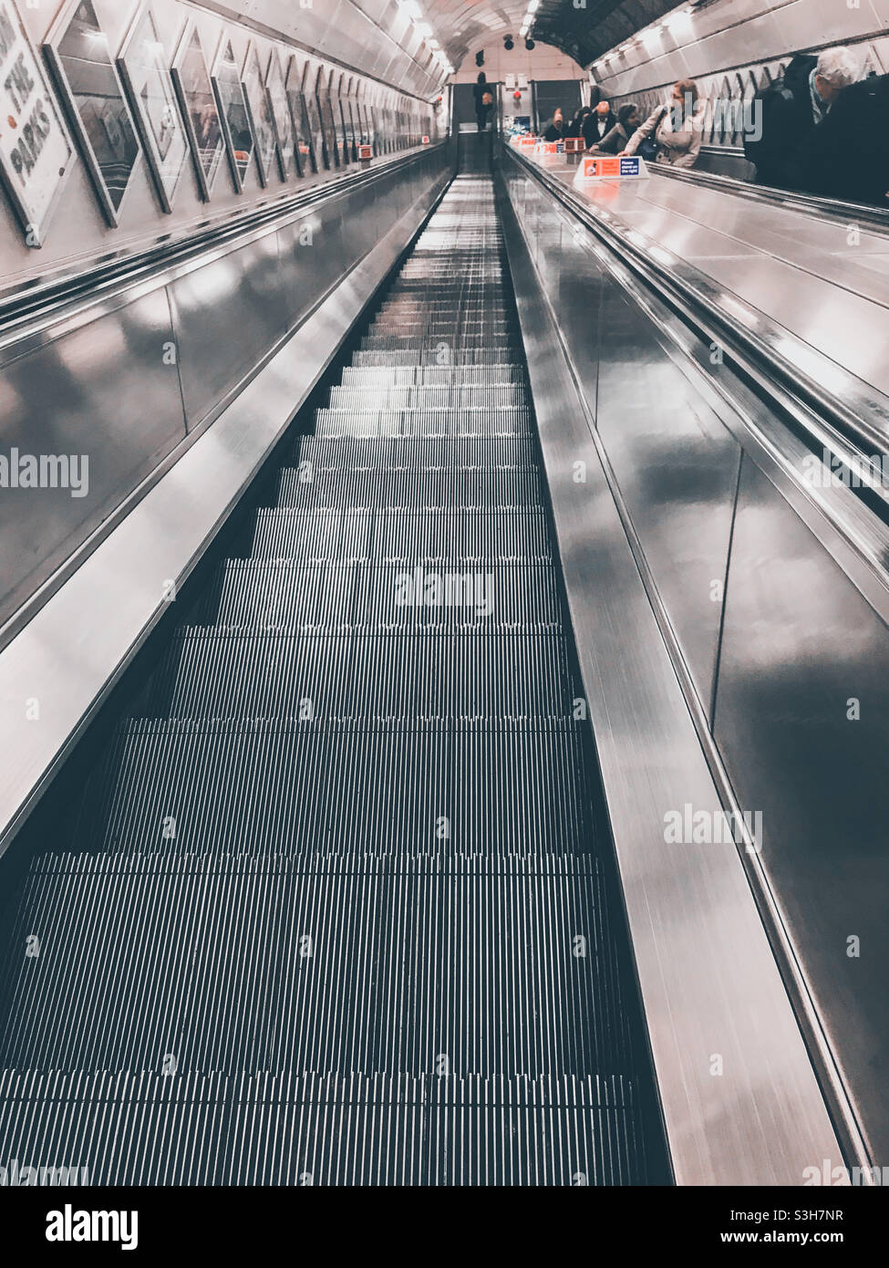 London Underground escalator - Smartphone Captured Stock Image