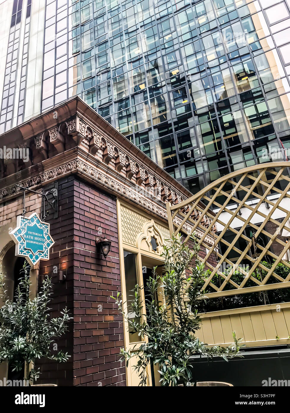 Victorian Bath House, Bishopgate, London - Smartphone Captured Stock Image