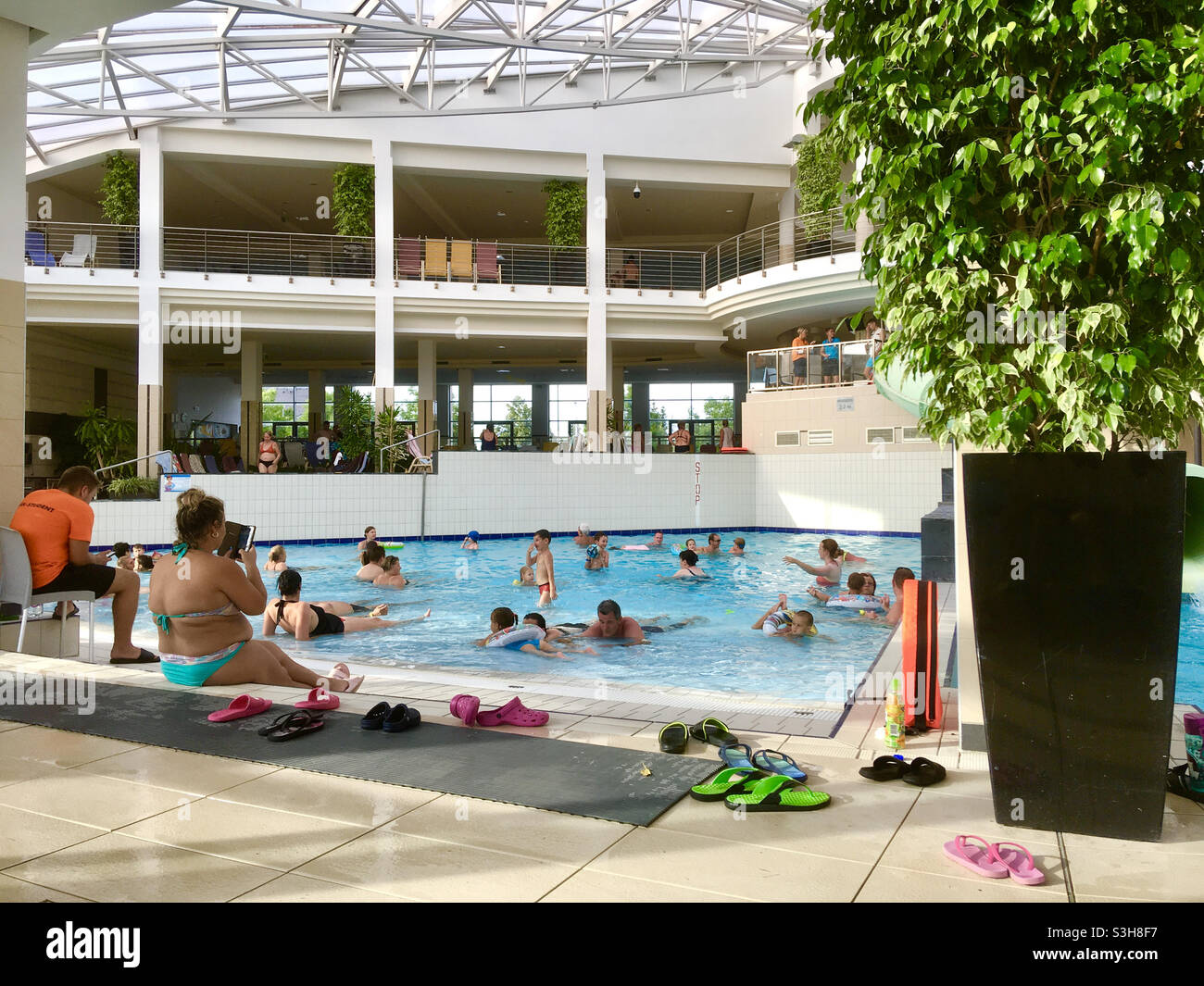 Sarvari Gyogy- es Wellnessfurdo (Sarvar Spa), Sarvar, Hungary - Smartphone Captured Stock Image