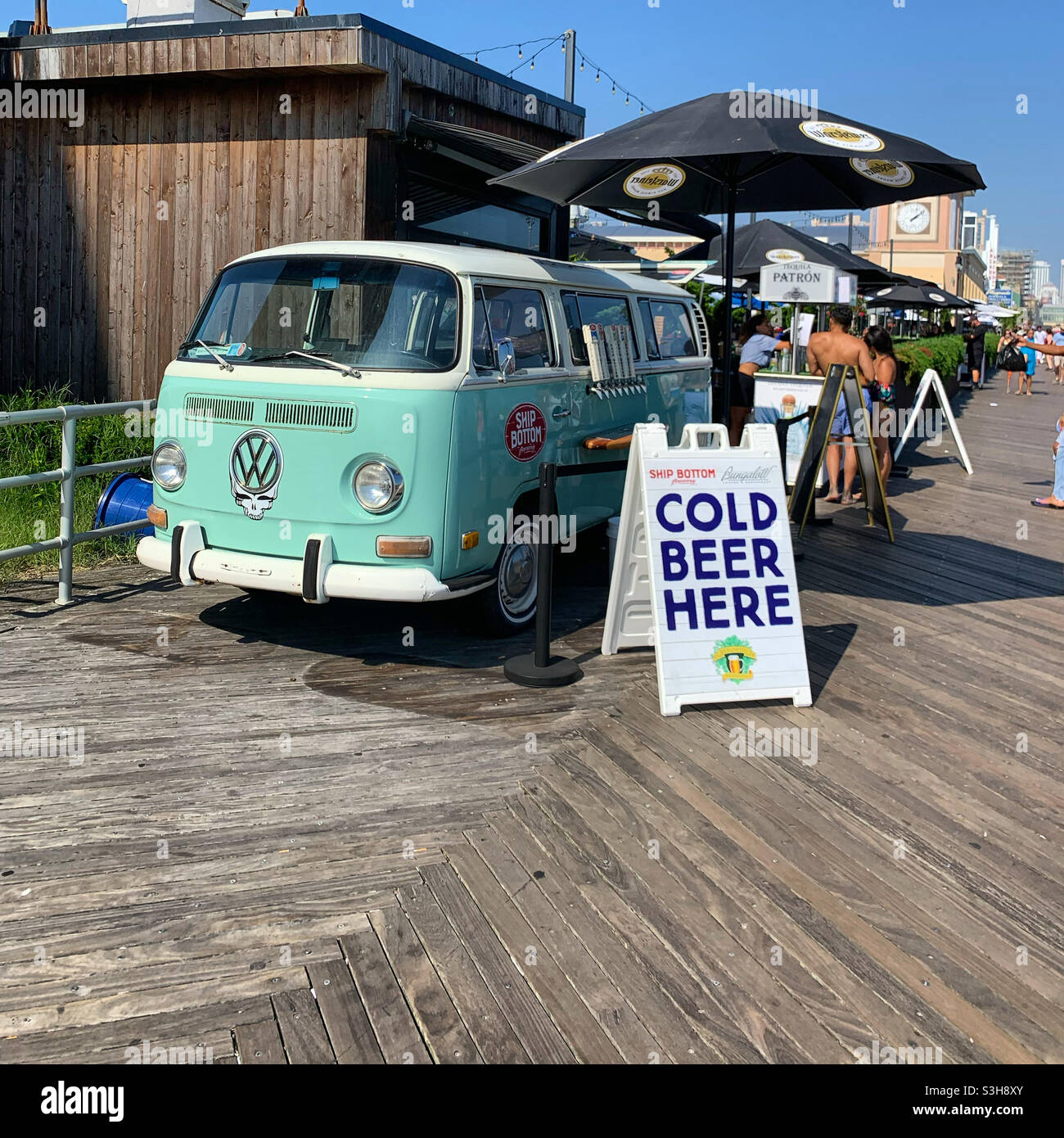 July, 2021, Ship Bottom Brewing, Atlantic City Boardwalk, Atlantic City, New Jersey, United States Stock Photo