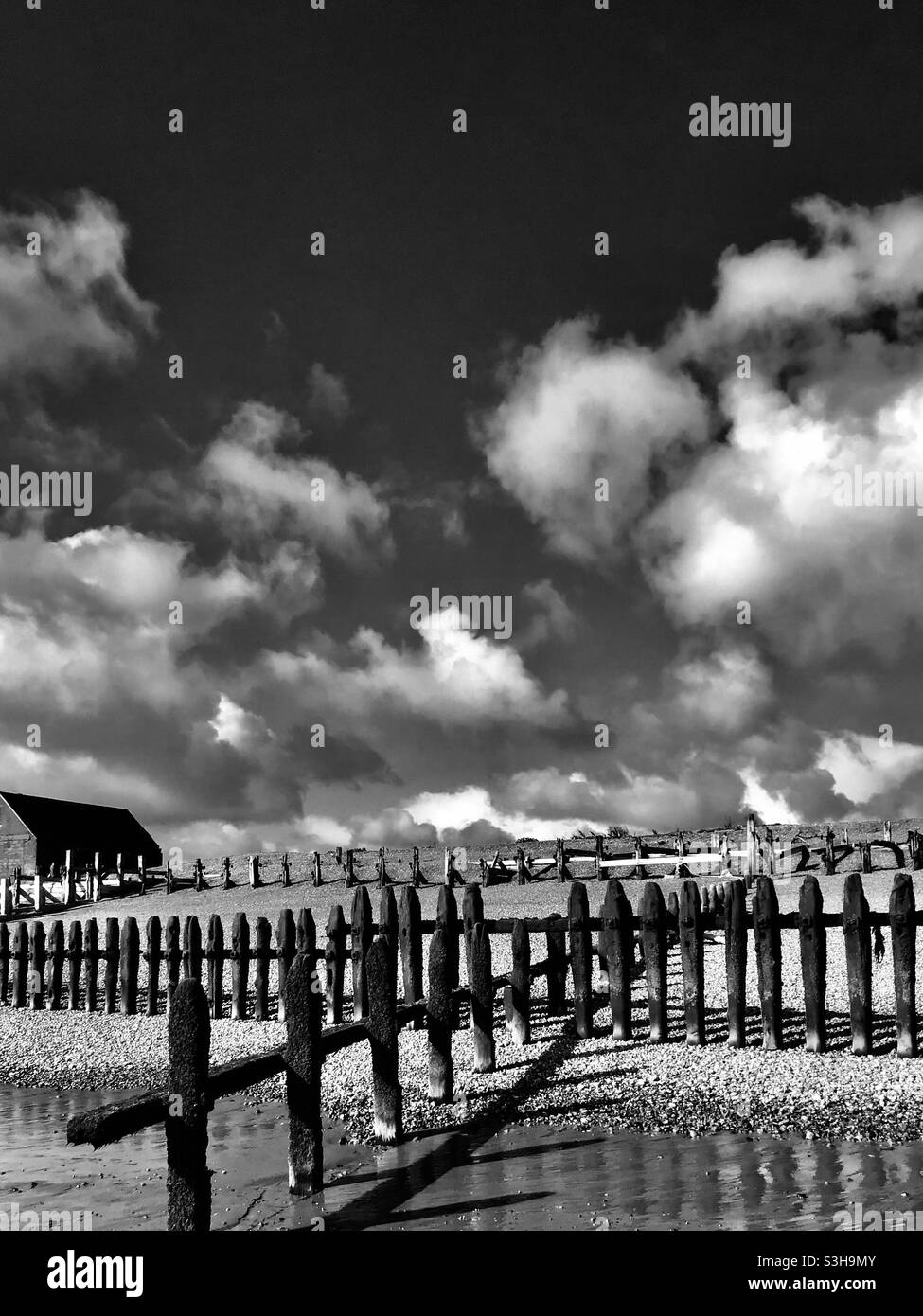 The beach house Black and White Stock Photos & Images - Alamy