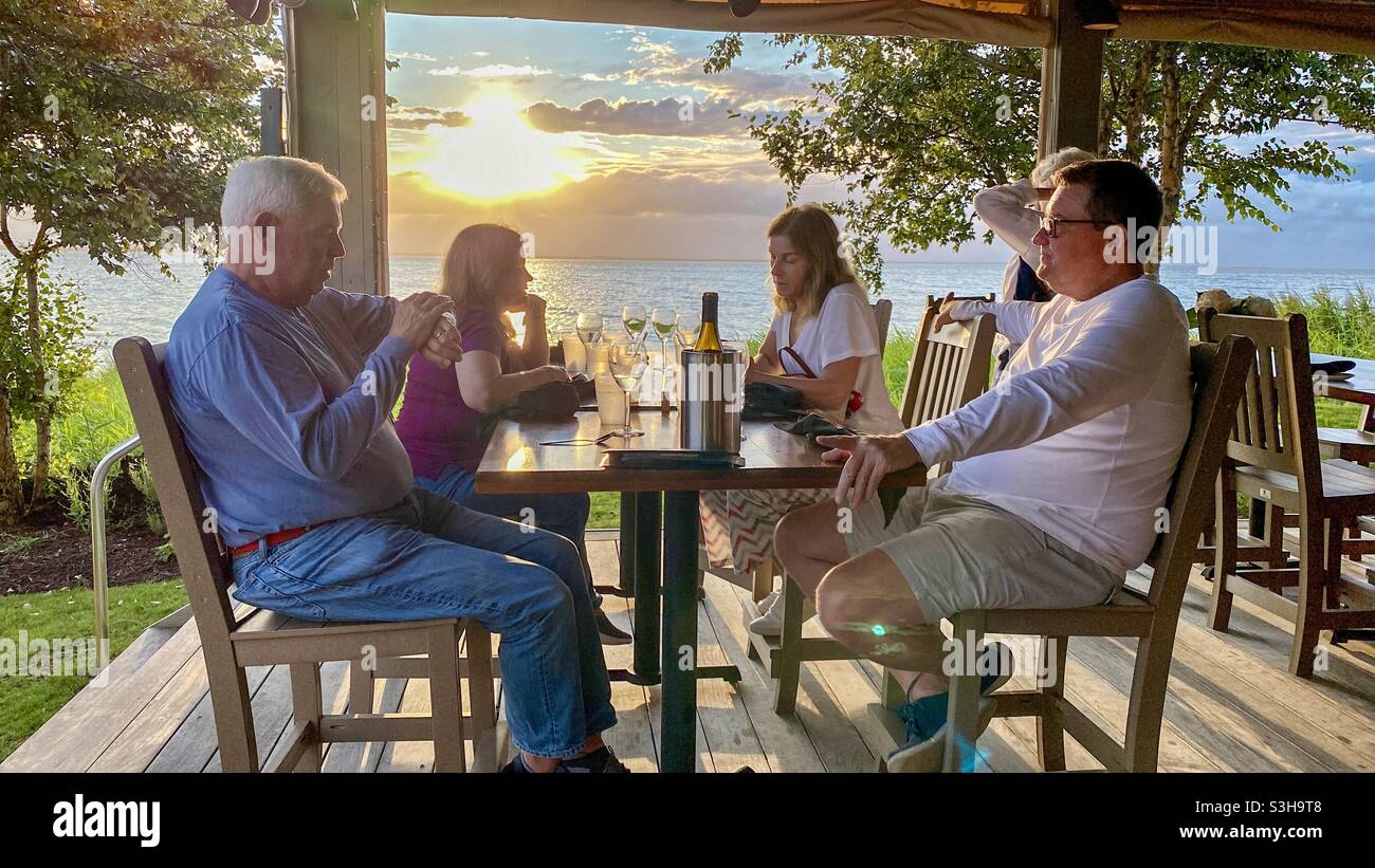 Family Dinner in the Outer Banks Stock Photo Alamy