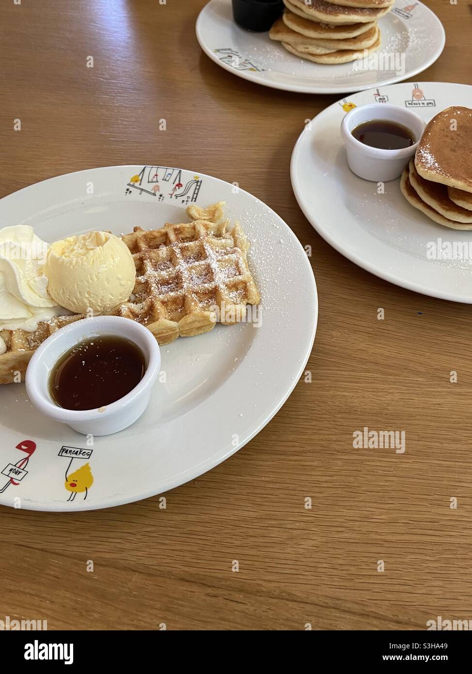 Breakfast at The Pancake House, Centre Parcs 2021 Stock Photo Alamy