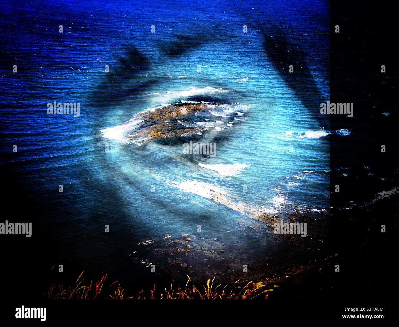 Double exposure - Smartphone Captured Stock Image