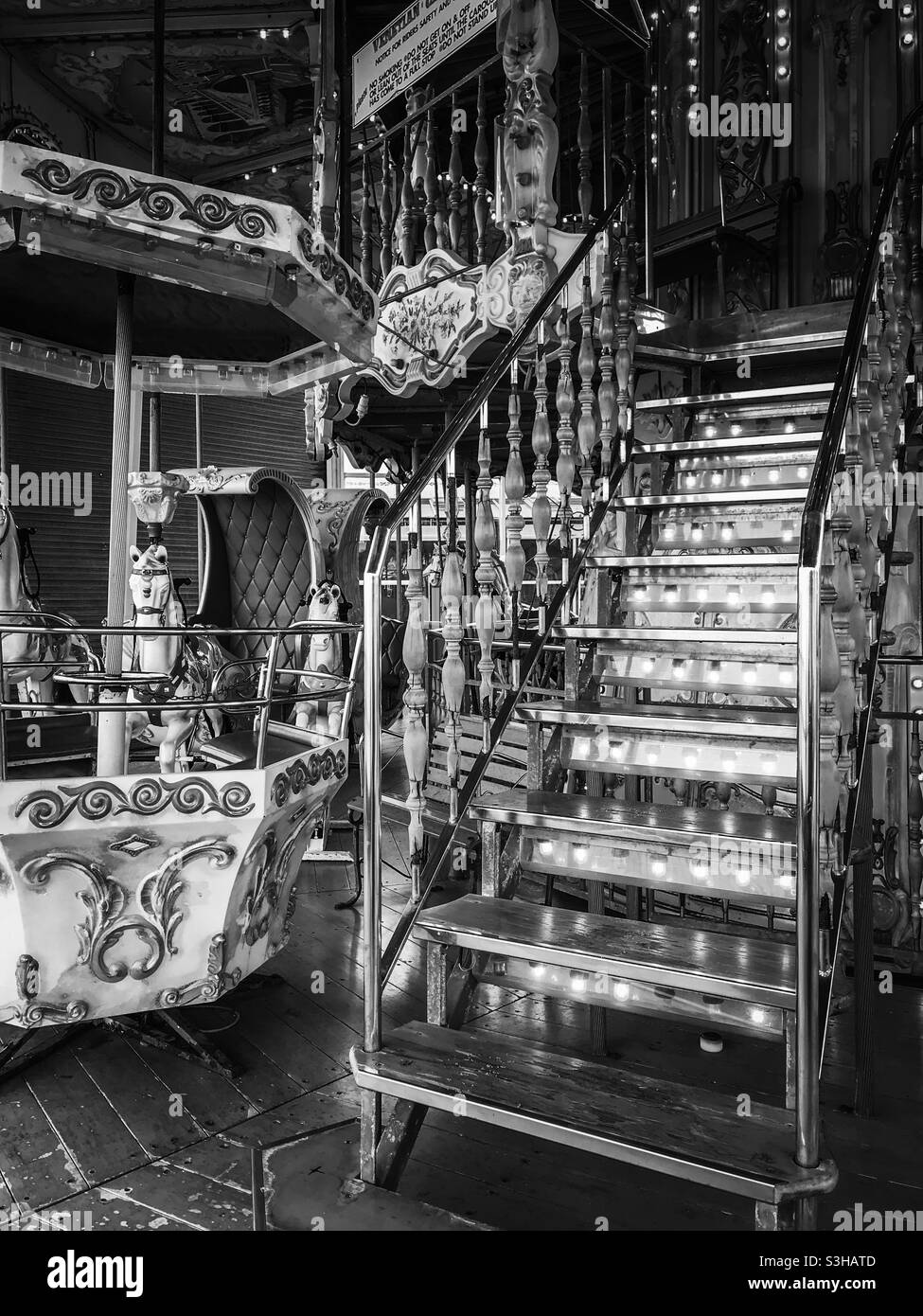 Blackpool North pier carousel - Smartphone Captured Stock Image