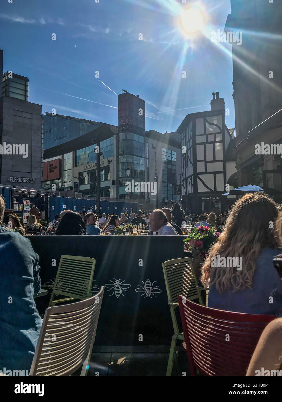 Manchester on a sunny spring day - Smartphone Captured Stock Image