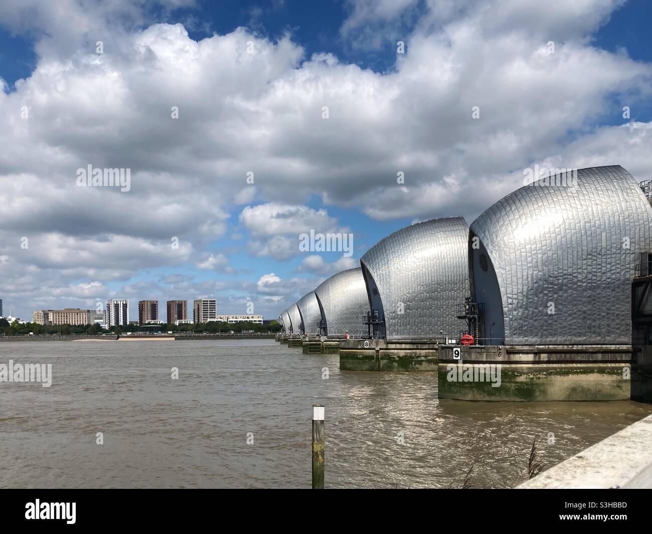 View of the Thames Barrier - Smartphone Captured Stock Image