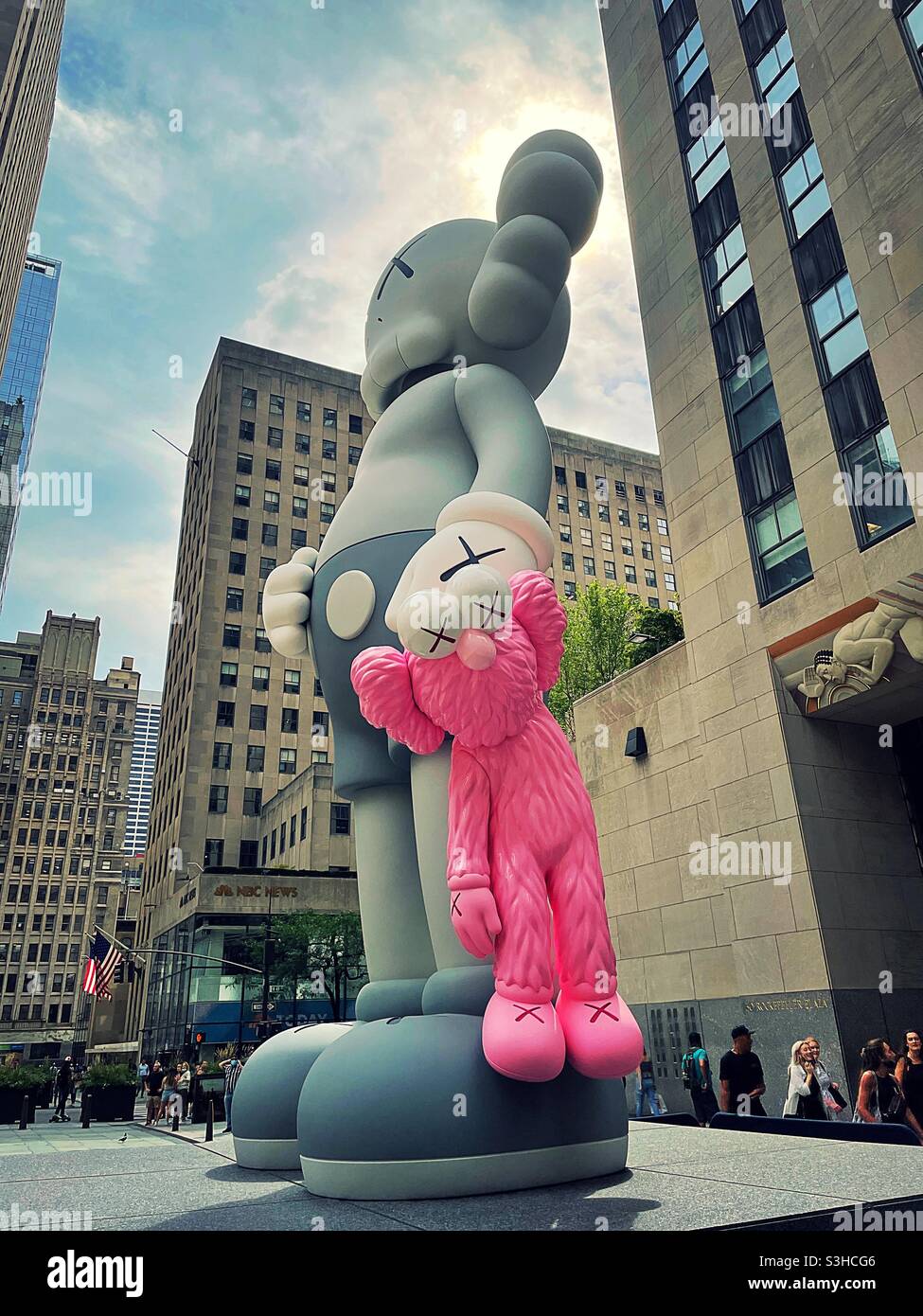 The artist Kaws New installation share, is on display at Center, Plaza