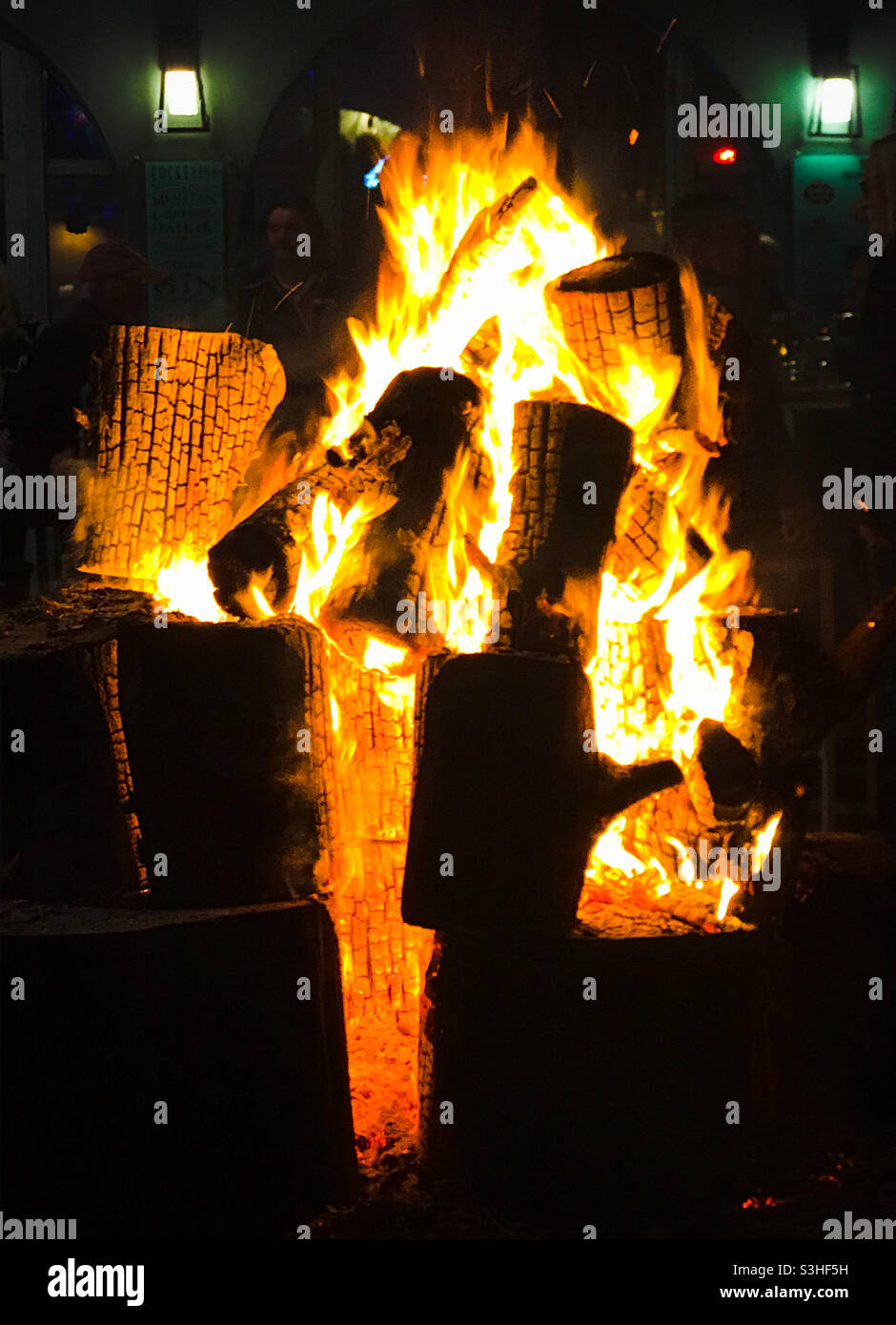 St Antoni bonfire, Mallorca - Smartphone Captured Stock Image
