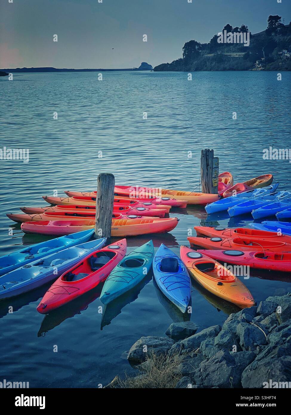Kayaks on the water Stock Photo Alamy