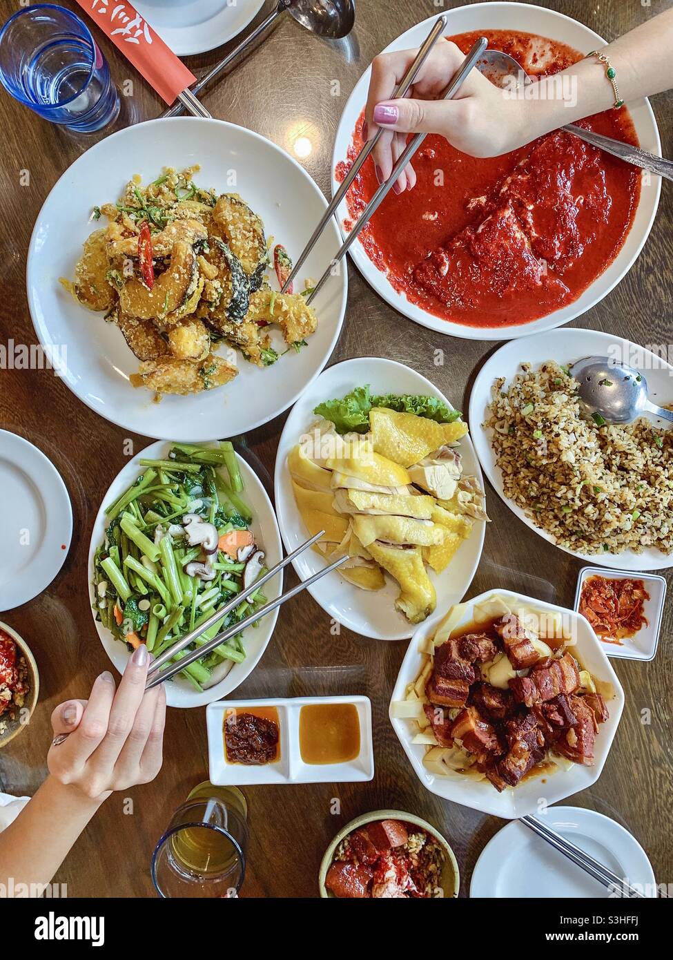 Food feast in Taiwan - Smartphone Captured Stock Image