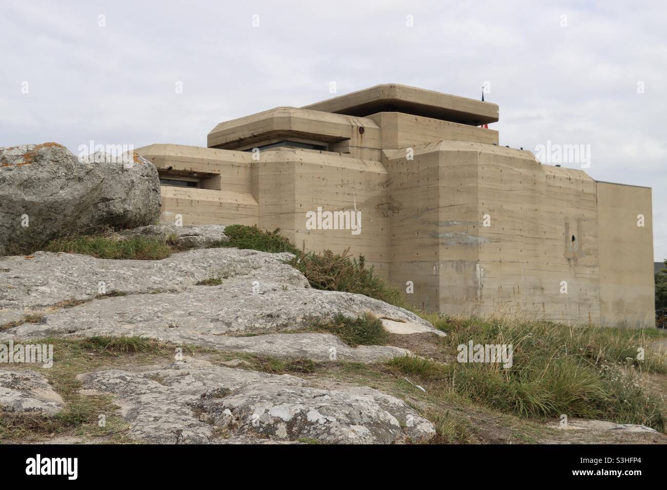 The Grand Blockhaus , a bunker in Batz sur Mer , French department of Loire Atlantique is now a museum of the second world war Stock Photo