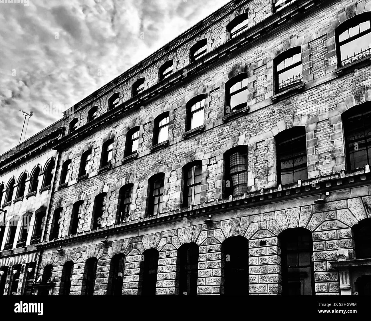 Old Manchester mill building Stock Photo