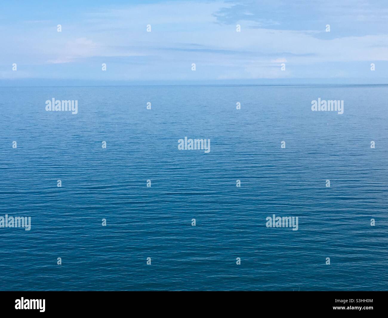 Calm blue sea and sky - Smartphone Captured Stock Image